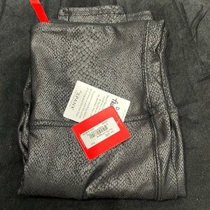 Spanx faux leather snake leggings